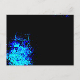 Wall Image in Blue and Black. Digital Art. Postcard
