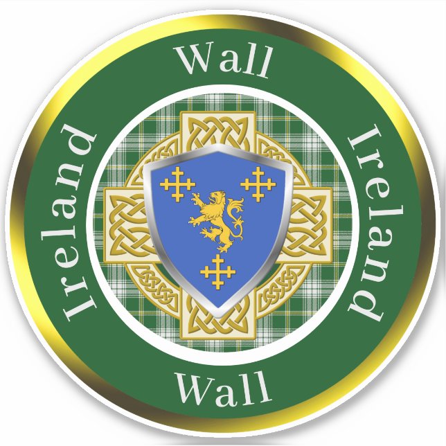 Wall Irish Shield/Celtic Cross Personalized (Front)