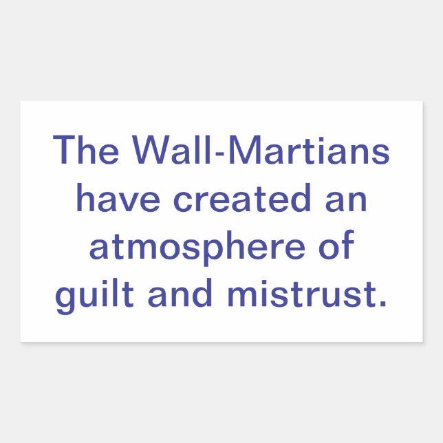 Wall-Martians Create Mistrust Hankamer Artjunkhaus Sticker (Front)