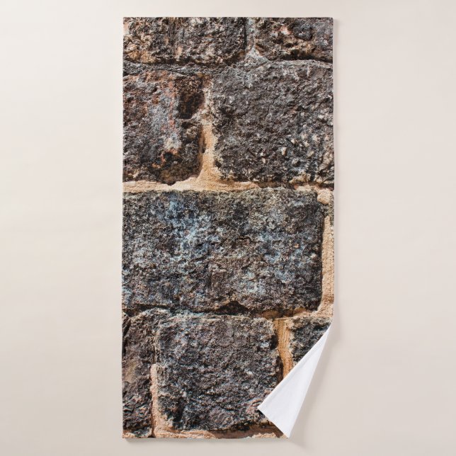 Wall masonry stone texture bath towel (Bath Towel)