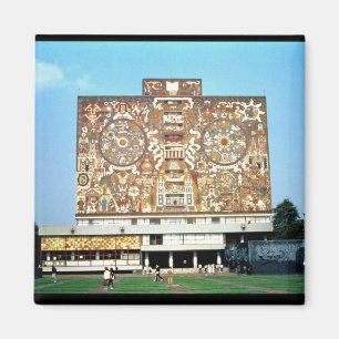Wall mosaic on the facade of the Central Library Magnet
