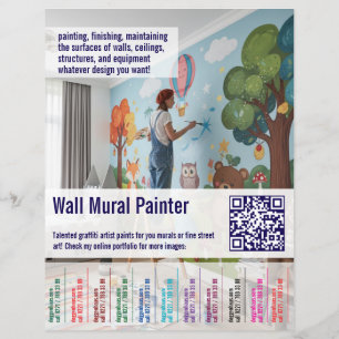 wall mural Painter job offer Tear Off  Flyer