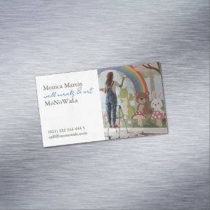 Wall Mural Painter Magnetic Business Card