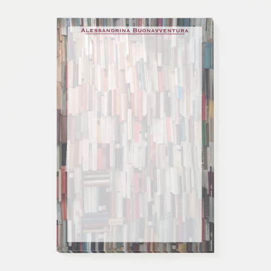 Wall of Books Custom Name Post-it Notes