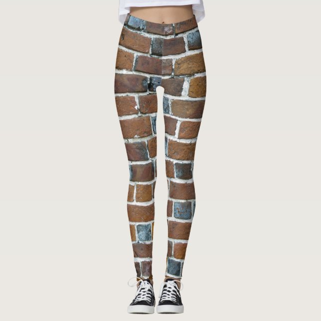Wall of Bricks background Leggings (Front)
