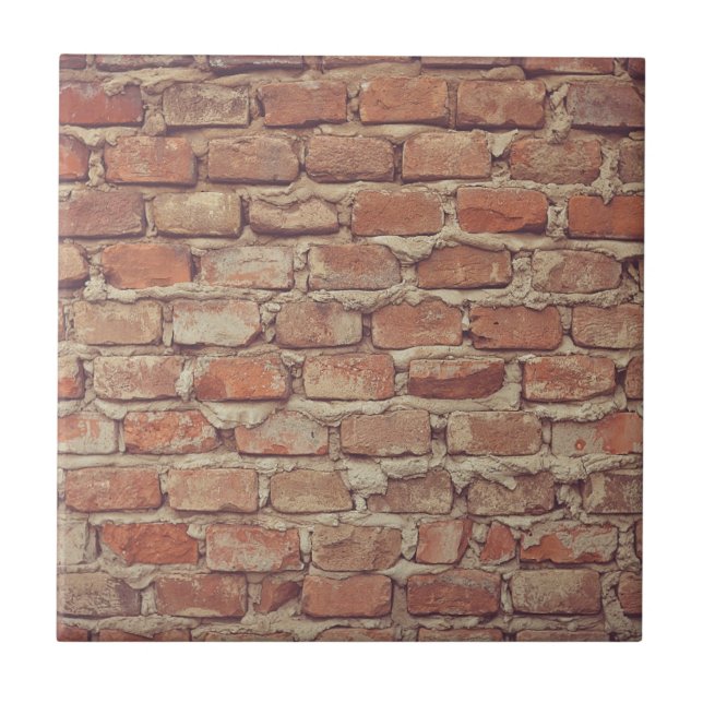 Wall of bricks pattern wallpaper design tile (Front)