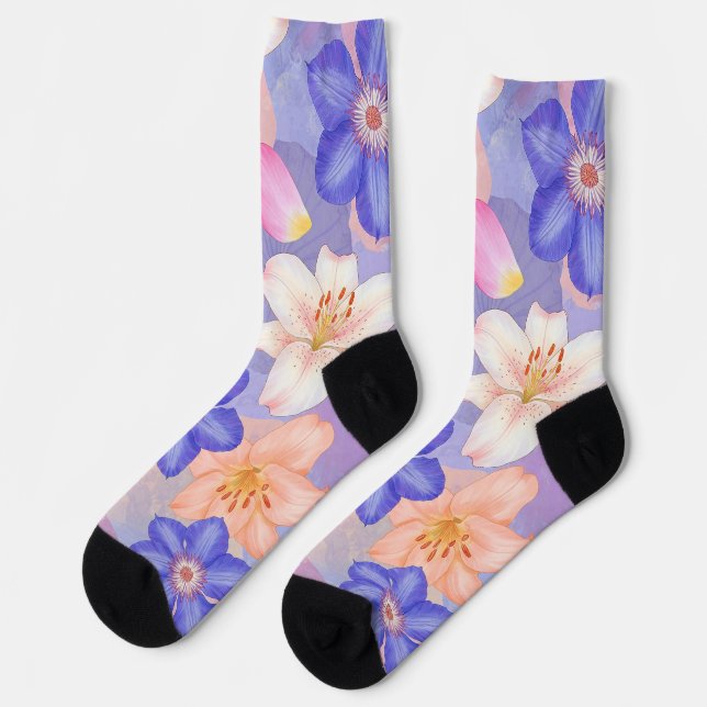 Wall of Flowers Socks (Left)