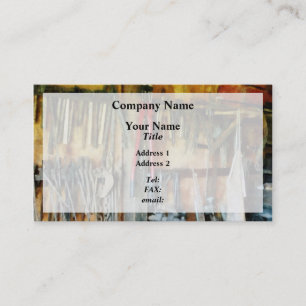 Wall of Tools and Shop Apron Business Card