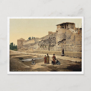 Wall over which St. Paul escaped, Damascus, Holy L Postcard