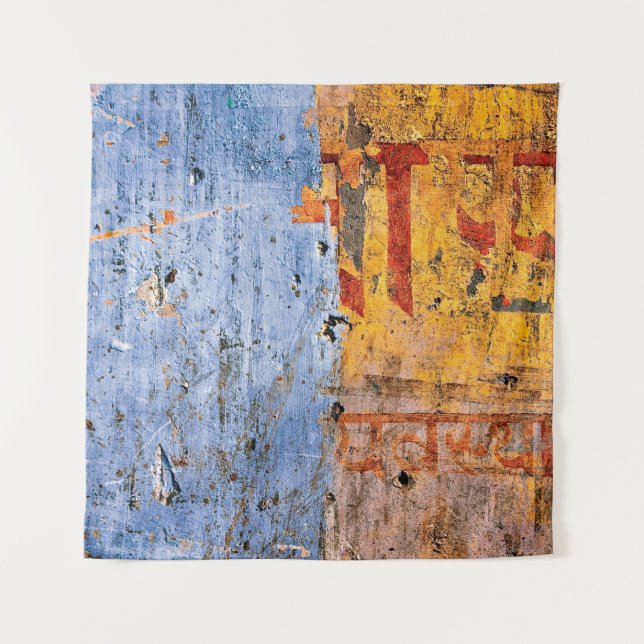 Wall painted graffiti devanagari tapestry (Front)