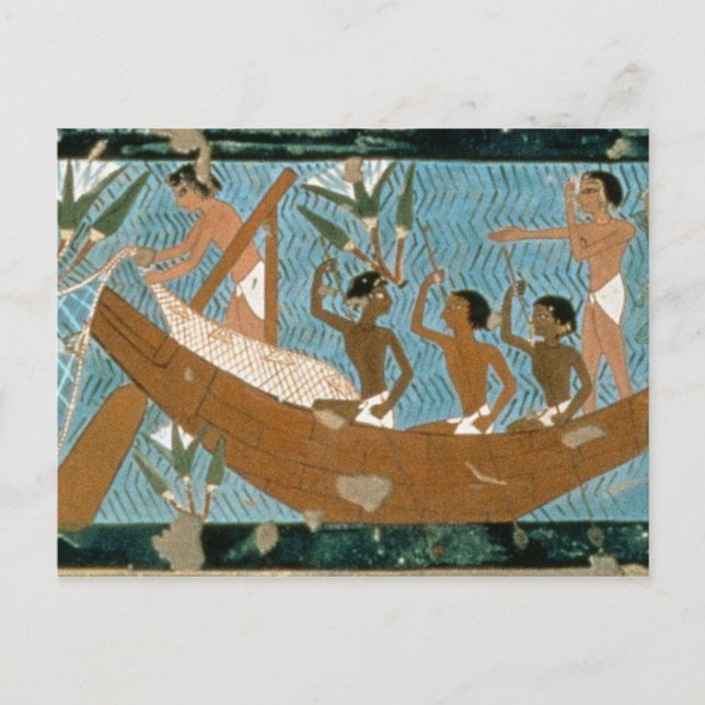 Wall painting from the tomb of Ipuy, Thebes, depic Postcard (Front)