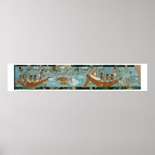 Wall painting from the tomb of Ipuy, Thebes, depic Poster