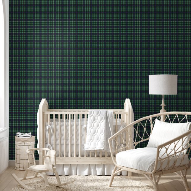 Wall Paper - Green Blue Yellow Tartan (Kids)