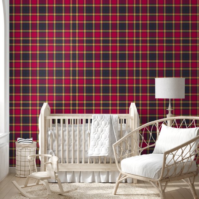 Wall Paper - Red, Yellow and Green Tartan (Kids)
