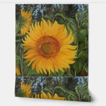 Wall Paper with Sunflowers that Will Lighten Your 