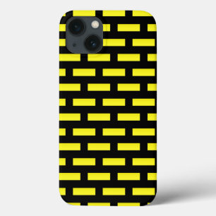 Wall Pattern Black and Yellow iPhone 13 Case