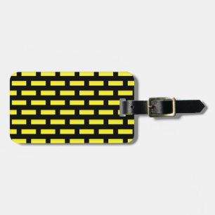 Wall Pattern Black and Yellow Luggage Tag