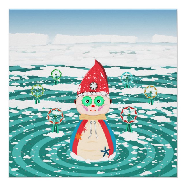  Wall poster - A belated Christmas illustration. (Front)