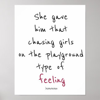 Wall Poster She Gave Him That Feeling Love