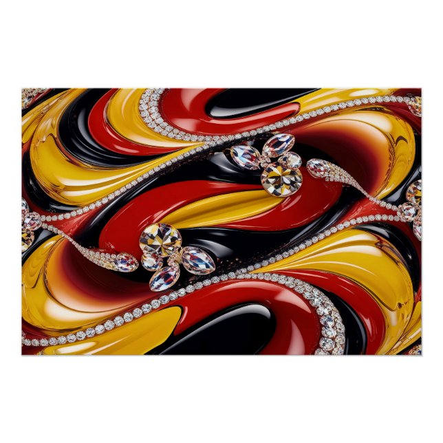 Wall poster with Belgian Colours Design (Front)