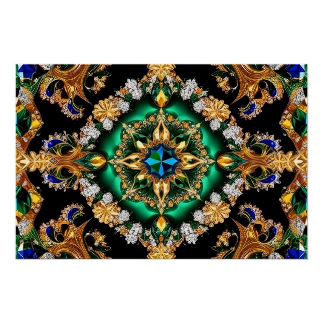 Wall poster with Brazilian Colours Design (Front)