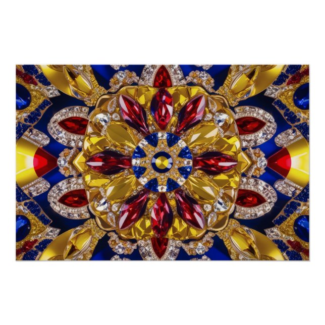 Wall poster with Colombia Colours Design (Front)