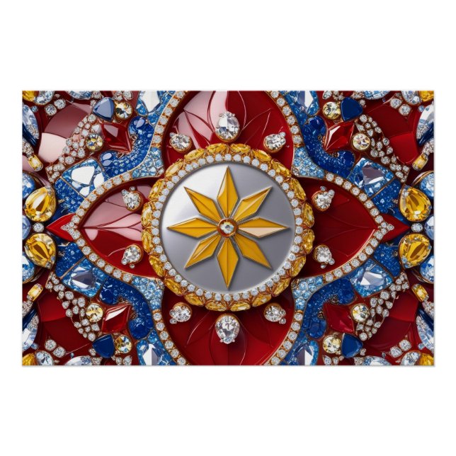 Wall poster with Colombian Colours Design (Front)