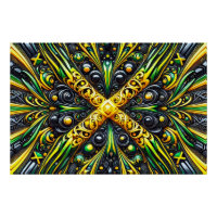 Wall poster with Jamaican Colours Design