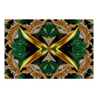Wall poster with Jamaican Colours Design