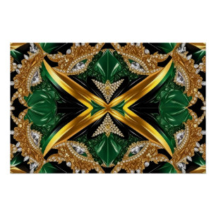 Wall poster with Jamaican Colours Design