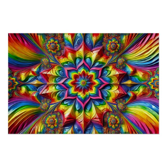 Wall poster with LGBTQ Colours Design (Front)