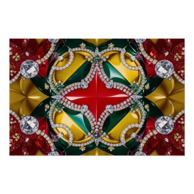 Wall poster with Los Angeles Colours Design (Front)