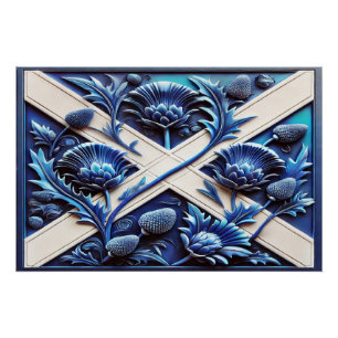 Wall poster with Scottish Thistles Design
