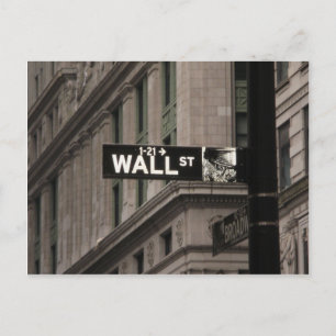 Wall St New York Postcard