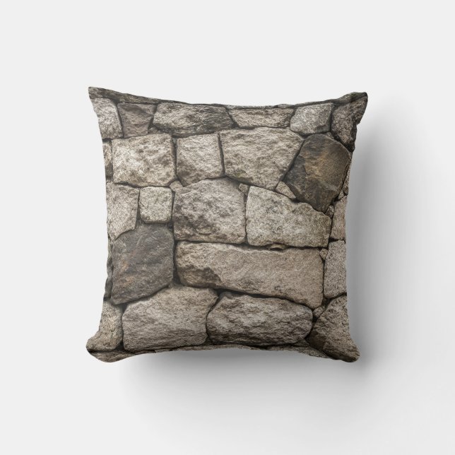 wall stone throw pillow (Front)