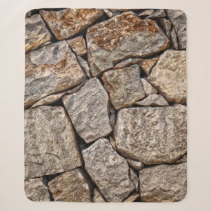 Wall stones masonry rocks sherpa blanket