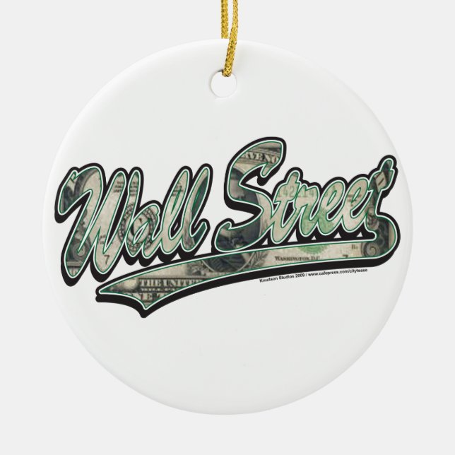 Wall Street - 1000 Dollar Bill Ceramic Ornament (Front)