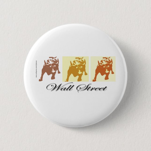 Wall Street 2 Inch Round Button (Front)