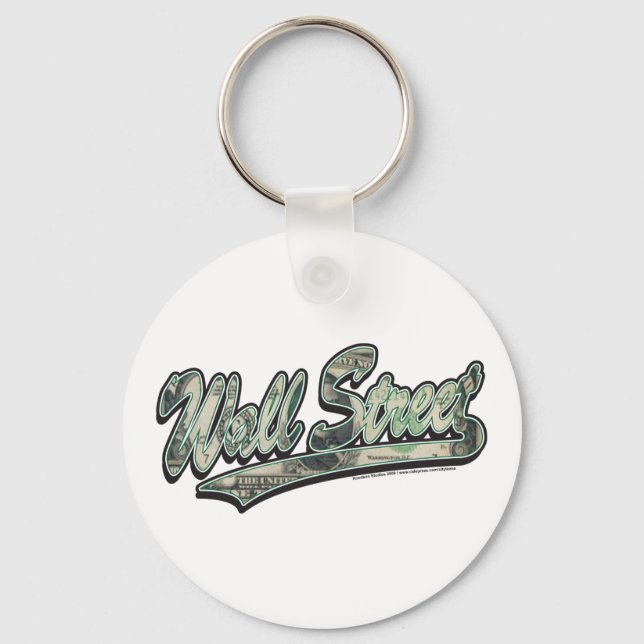 Wall Street Baseball Script, High Finance Keychain (Front)