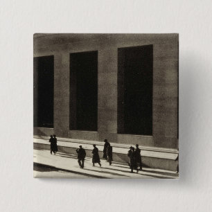 Wall Street (by Paul Strand, 1915) 2 Inch Square Button