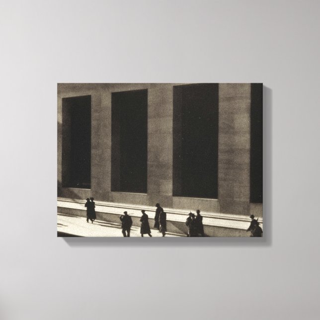 Wall Street (by Paul Strand, 1915) Canvas Print (Front)