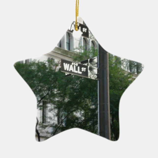 Wall Street Ceramic Ornament (Front)