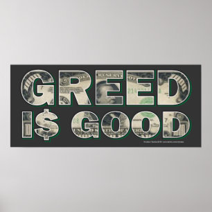 Wall Street/ Greed is Good Poster