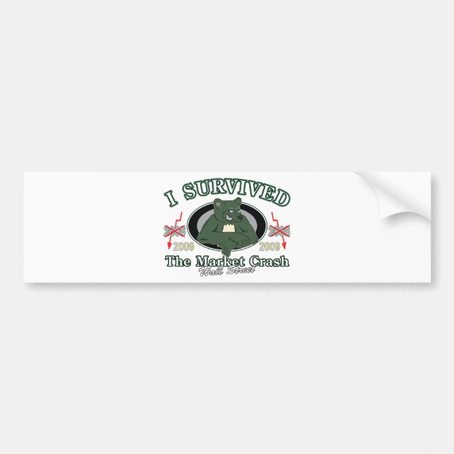 Wall-street/I Survived the Market Crash Bumper Sticker (Front)