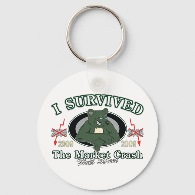 Wall-Street/I Survived the Market Crash Keychain (Front)