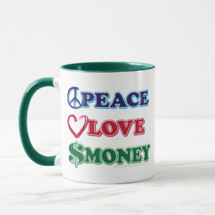 Wall Street/Peace Love Money Mug