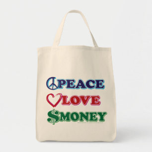 Wall Street/Peace Love Money Tote Bag