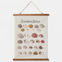 Wall Tapestry Antique Seashells Illustrations
