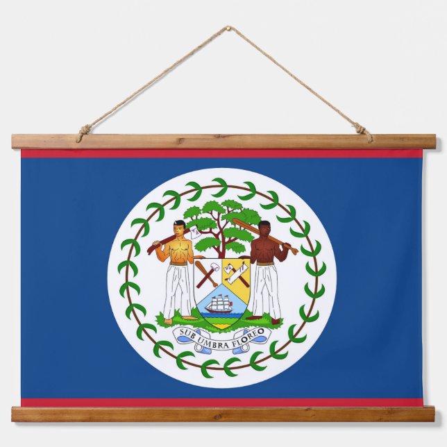 Wall Tapestry with flag of Belize (Front)