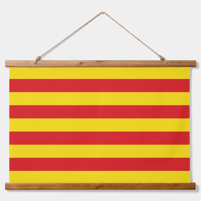 Wall Tapestry with flag of Catalonia (Front)